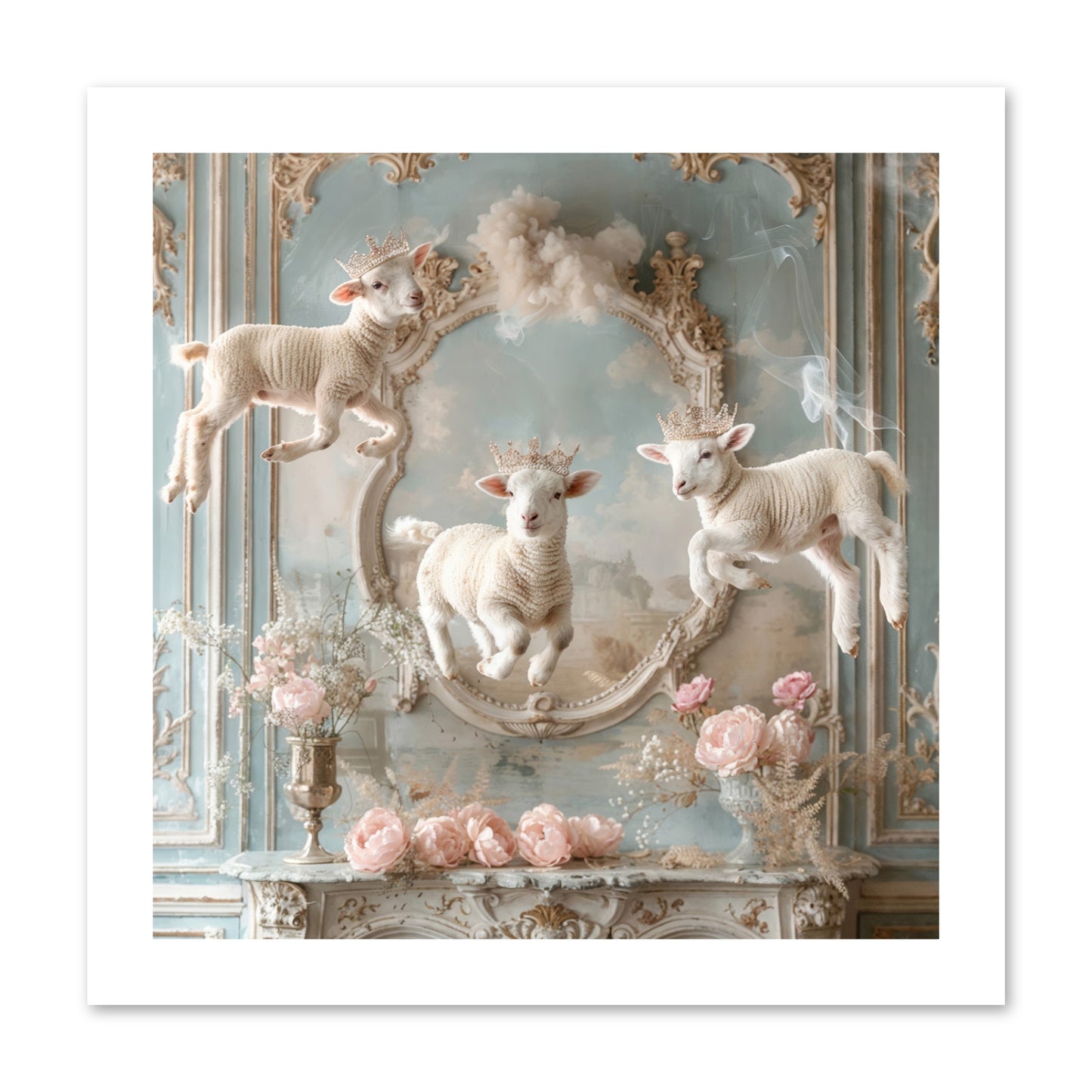 Woolies Whimsy -- Loose Canvas Print 12x12