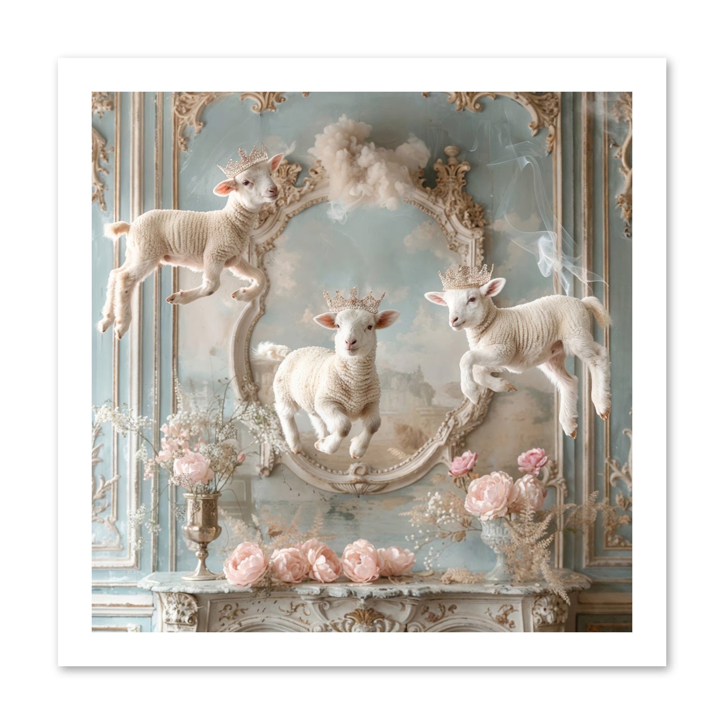 Woolies Whimsy -- Paper Print 16x16