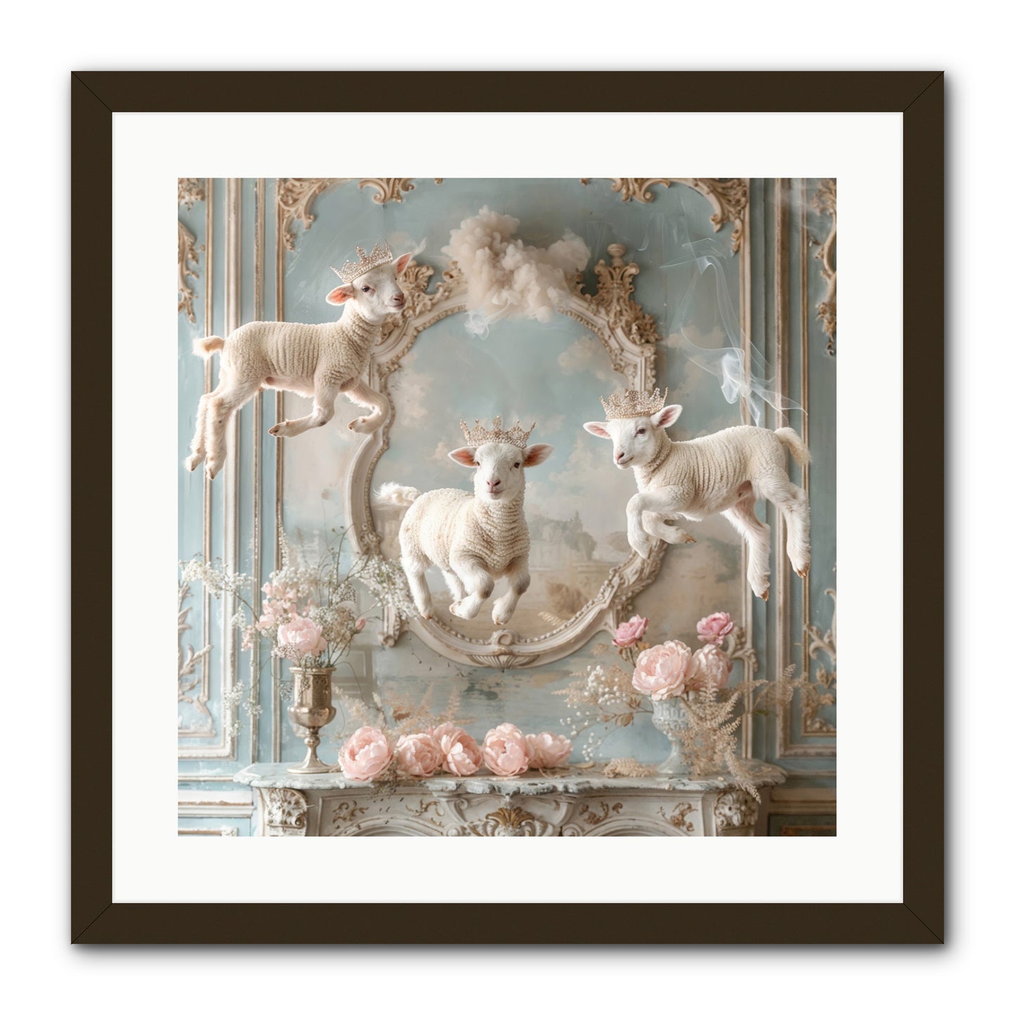 Woolies Whimsy -- Framed Print - Black 20x20