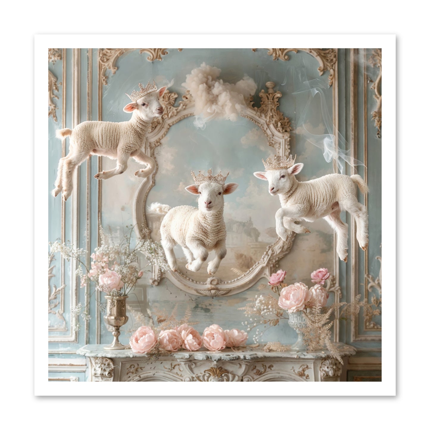Woolies Whimsy -- Loose Canvas Print 24x24