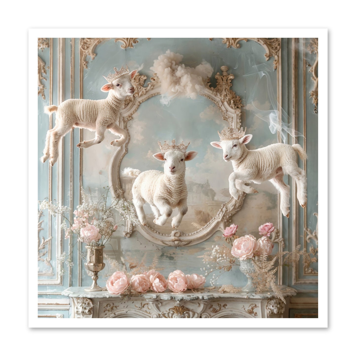 Woolies Whimsy -- Loose Canvas Print 30x30