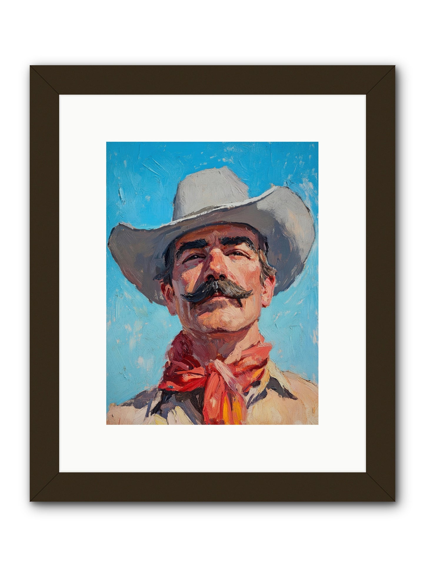 Worn Leather Tales -- Framed Print - Black 9x12