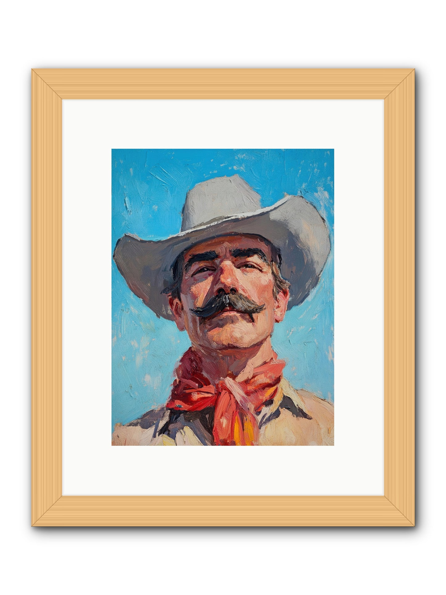 Worn Leather Tales -- Framed Print - Natural 9x12