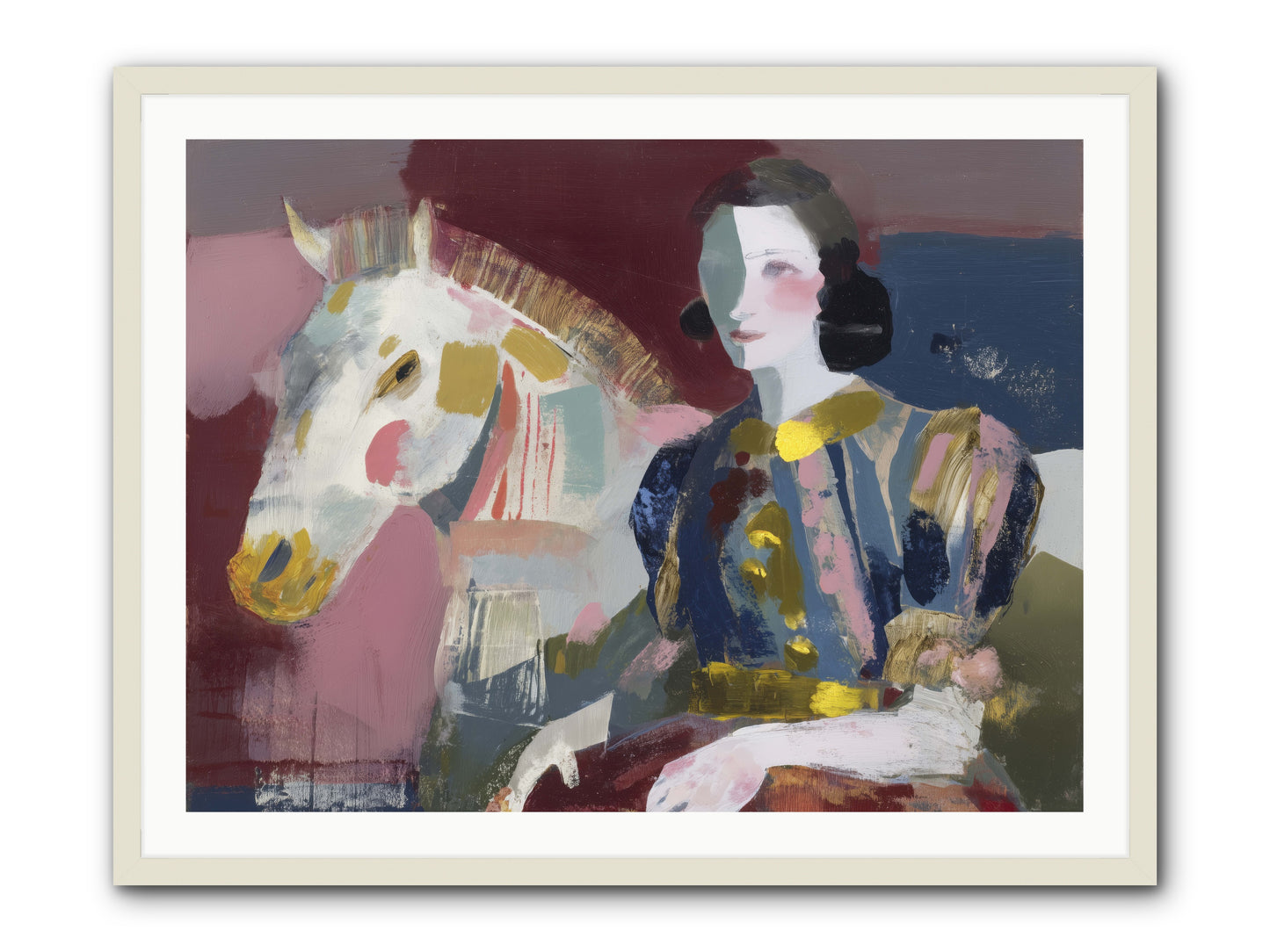 Woven Into Every Tale -- Framed Print - White 40x30