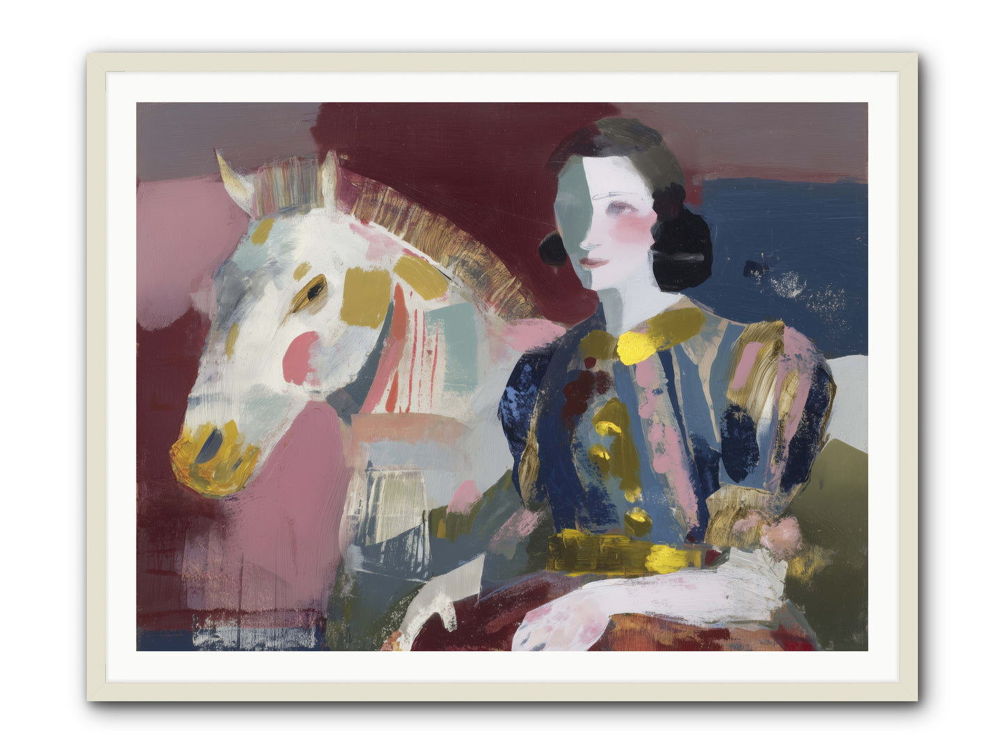 Woven Into Every Tale -- Framed Print - White 48x36