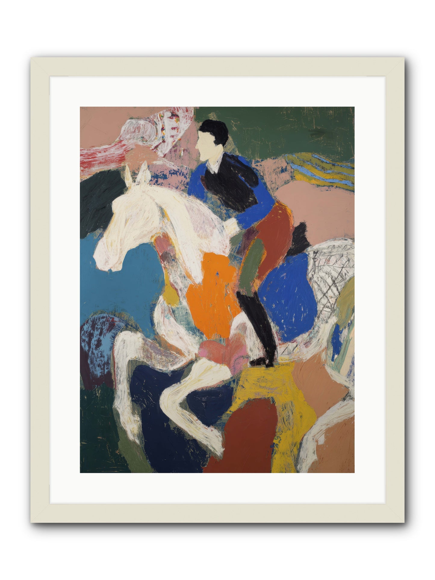 Woven Into the Wind -- Framed Print - White 18x24