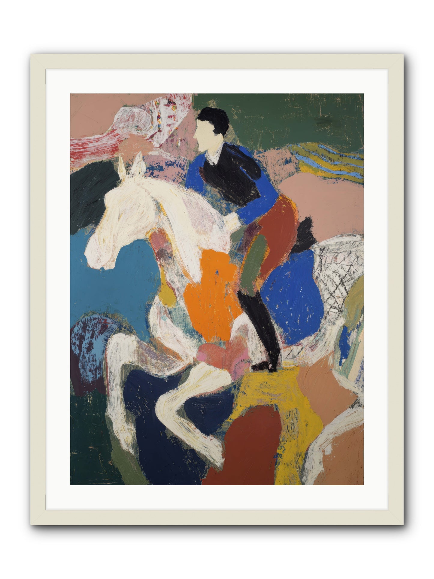 Woven Into the Wind -- Framed Print - White 24x32