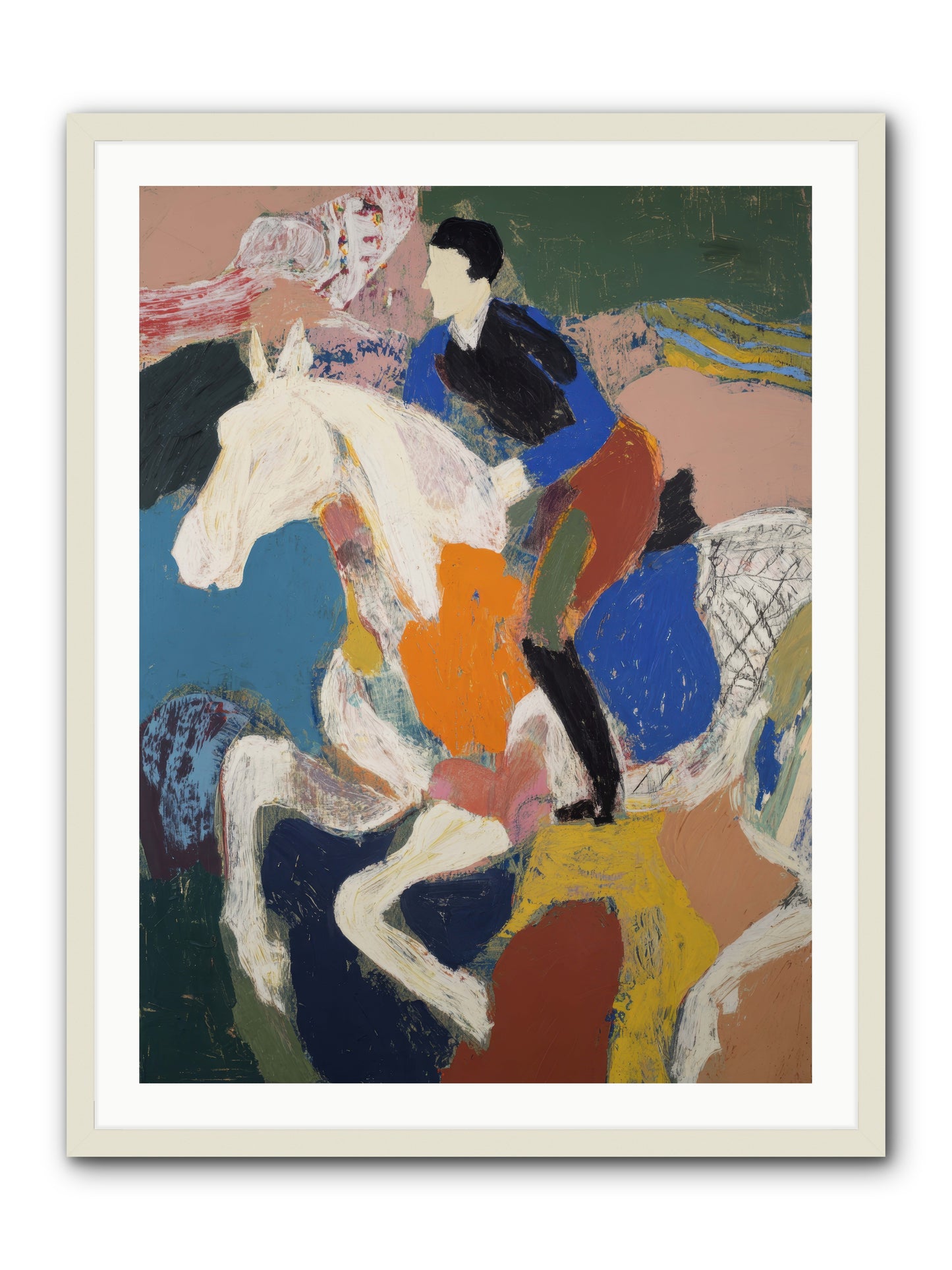 Woven Into the Wind -- Framed Print - White 30x40