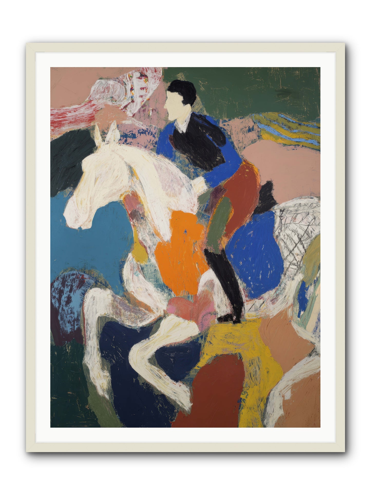 Woven Into the Wind -- Framed Print - White 36x48