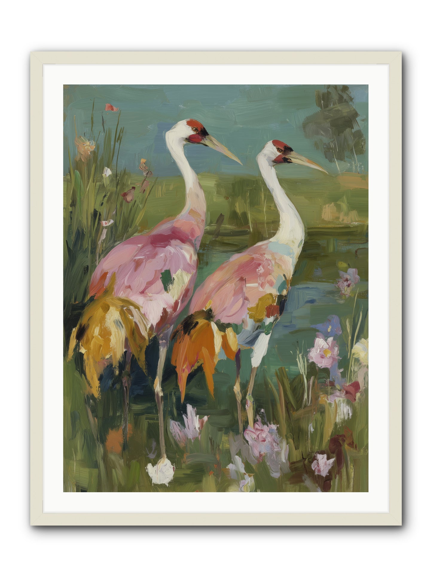 Woven Sanctuaries -- Framed Print - White 30x40