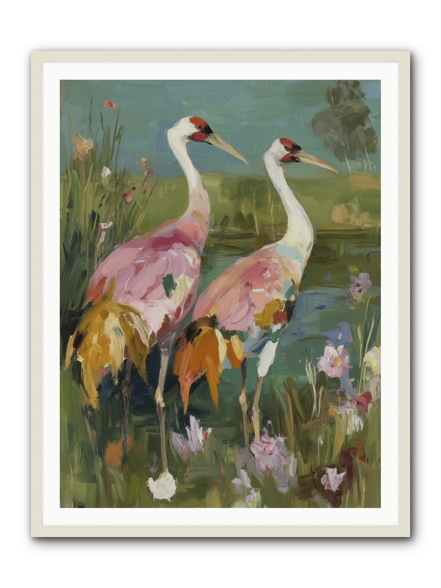 Woven Sanctuaries -- Framed Print - White 36x48