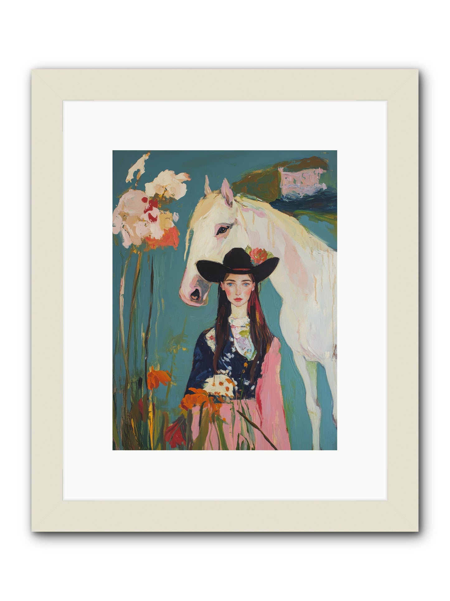 Woven Sunlight -- Framed Print - White 9x12
