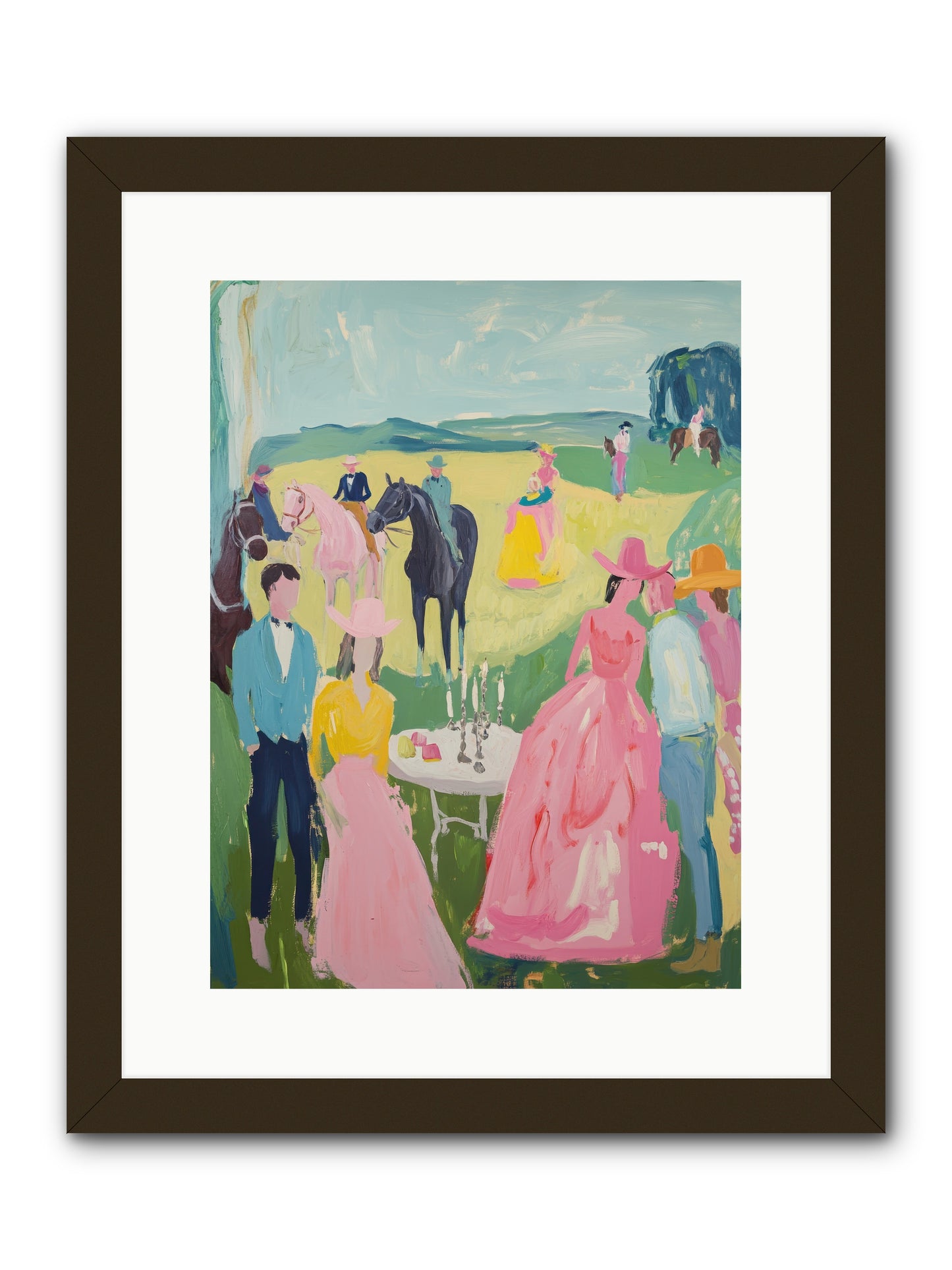Wrangler's Waltz -- Framed Print - Black 12x16