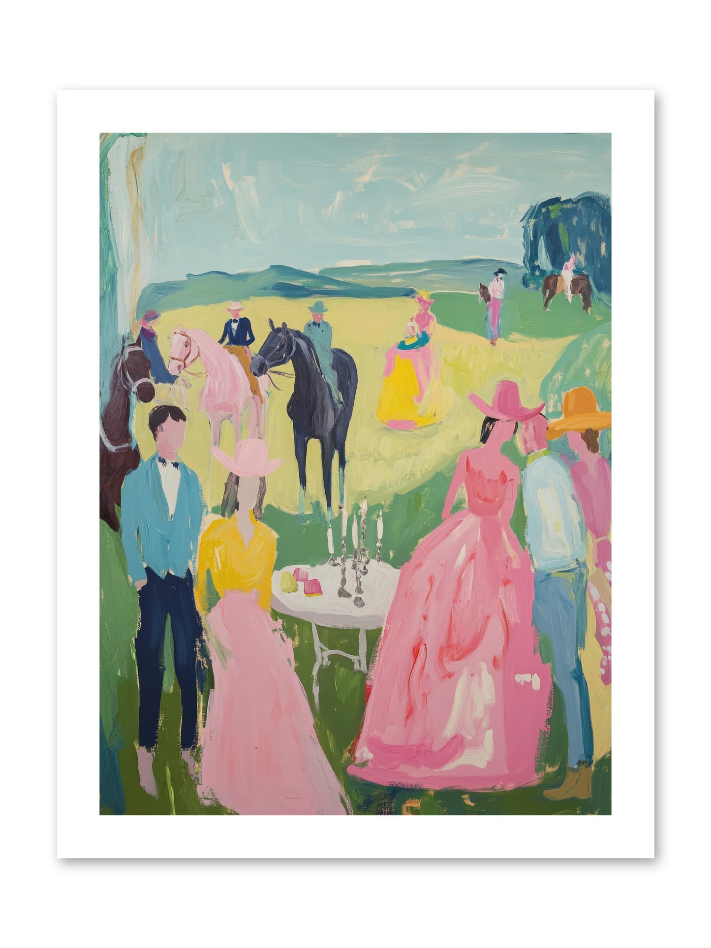 Wrangler's Waltz -- Paper Print 12x16