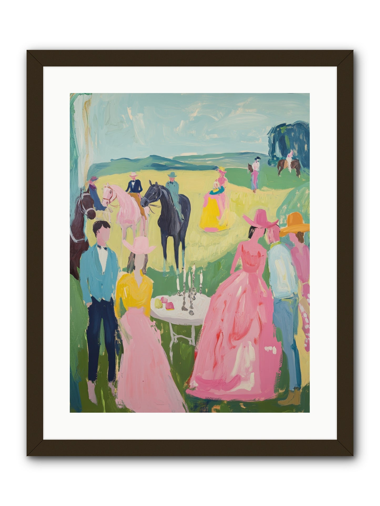 Wrangler's Waltz -- Framed Print - Black 18x24