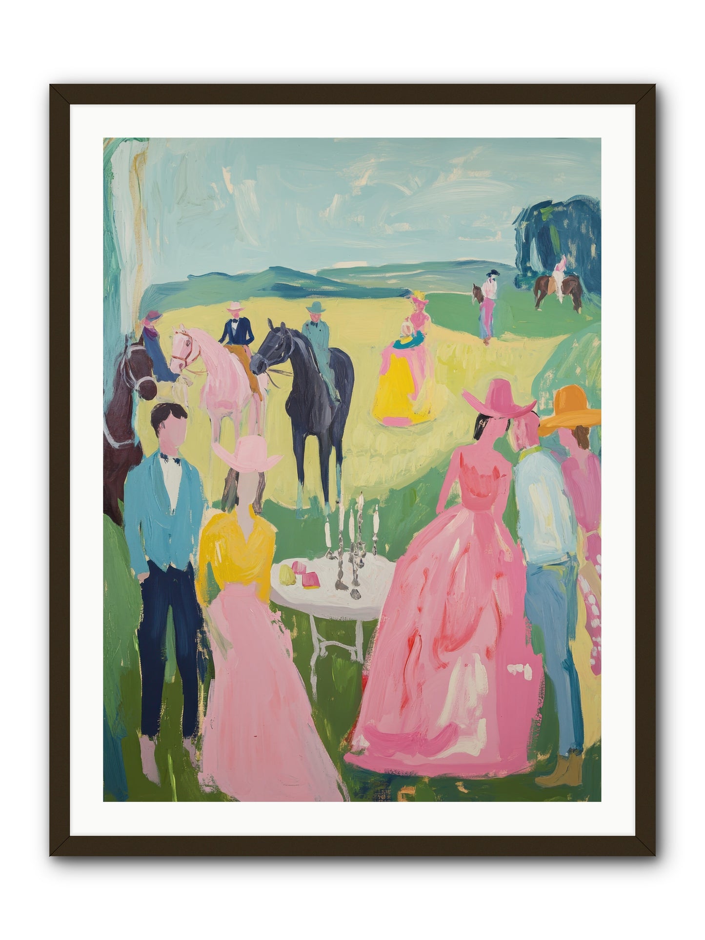 Wrangler's Waltz -- Framed Print - Black 30x40