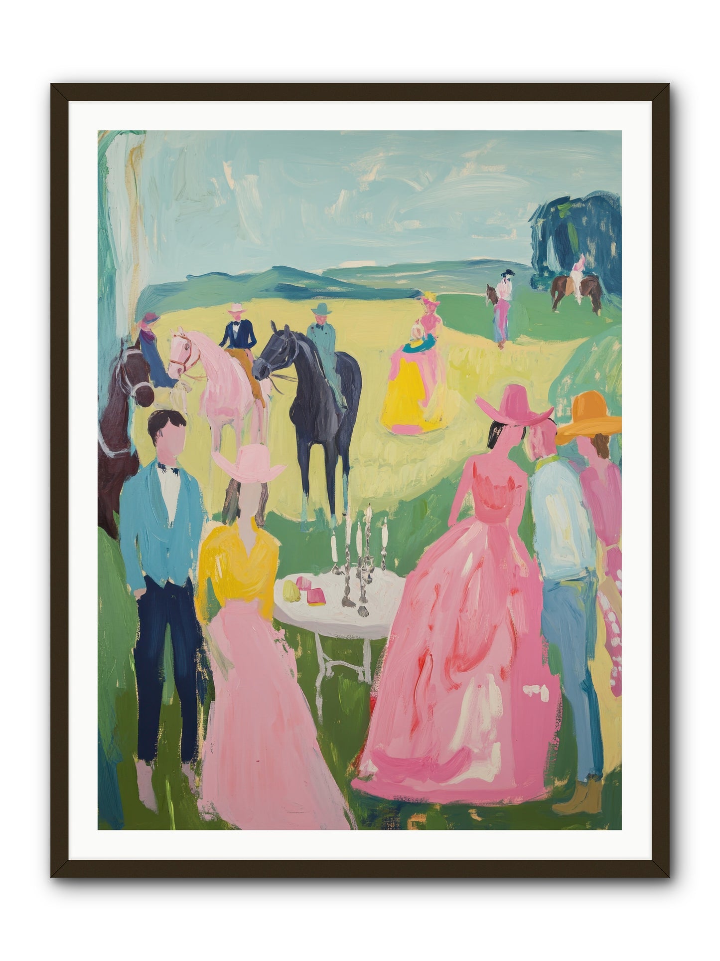 Wrangler's Waltz -- Framed Print - Black 36x48