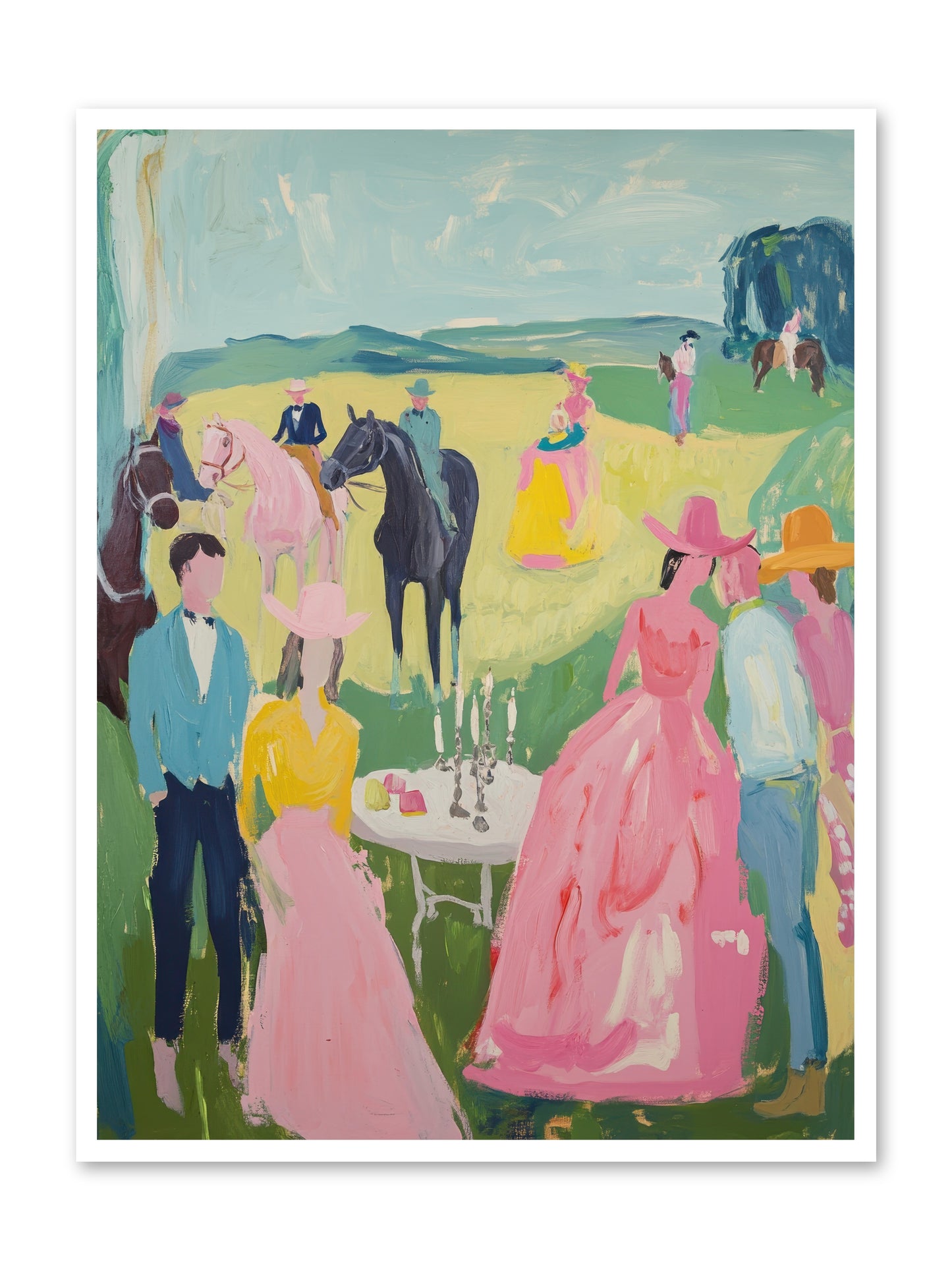 Wrangler's Waltz -- Loose Canvas Print 36x48