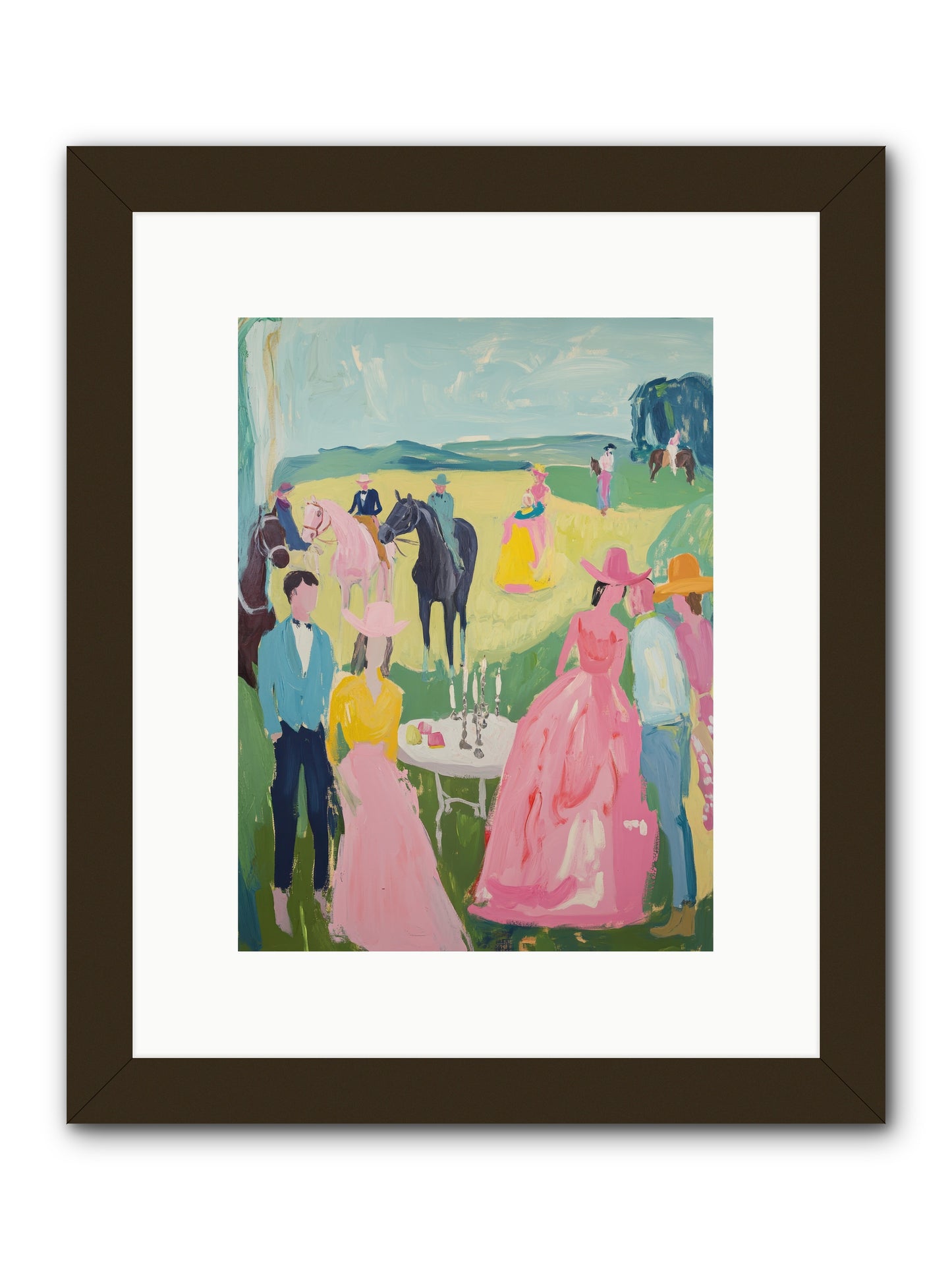 Wrangler's Waltz -- Framed Print - Black 9x12