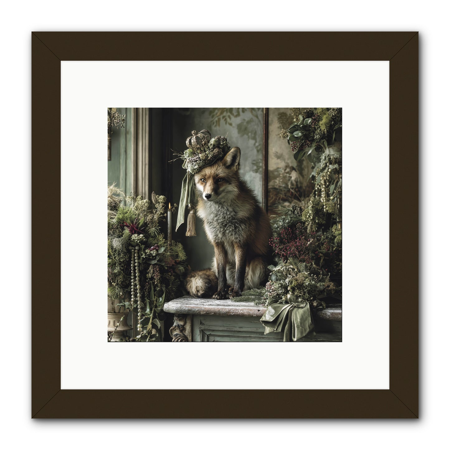 Wrapped In Moonlight -- Framed Print - Black 10x10