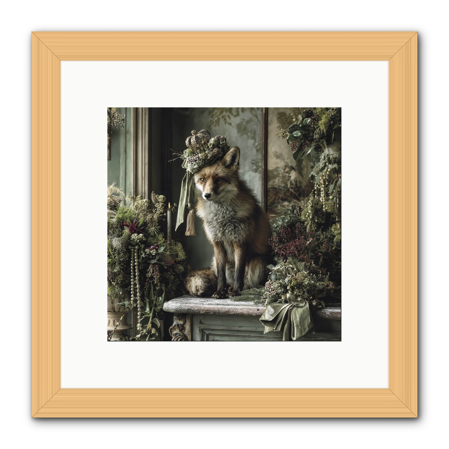 Wrapped In Moonlight -- Framed Print - Natural 10x10