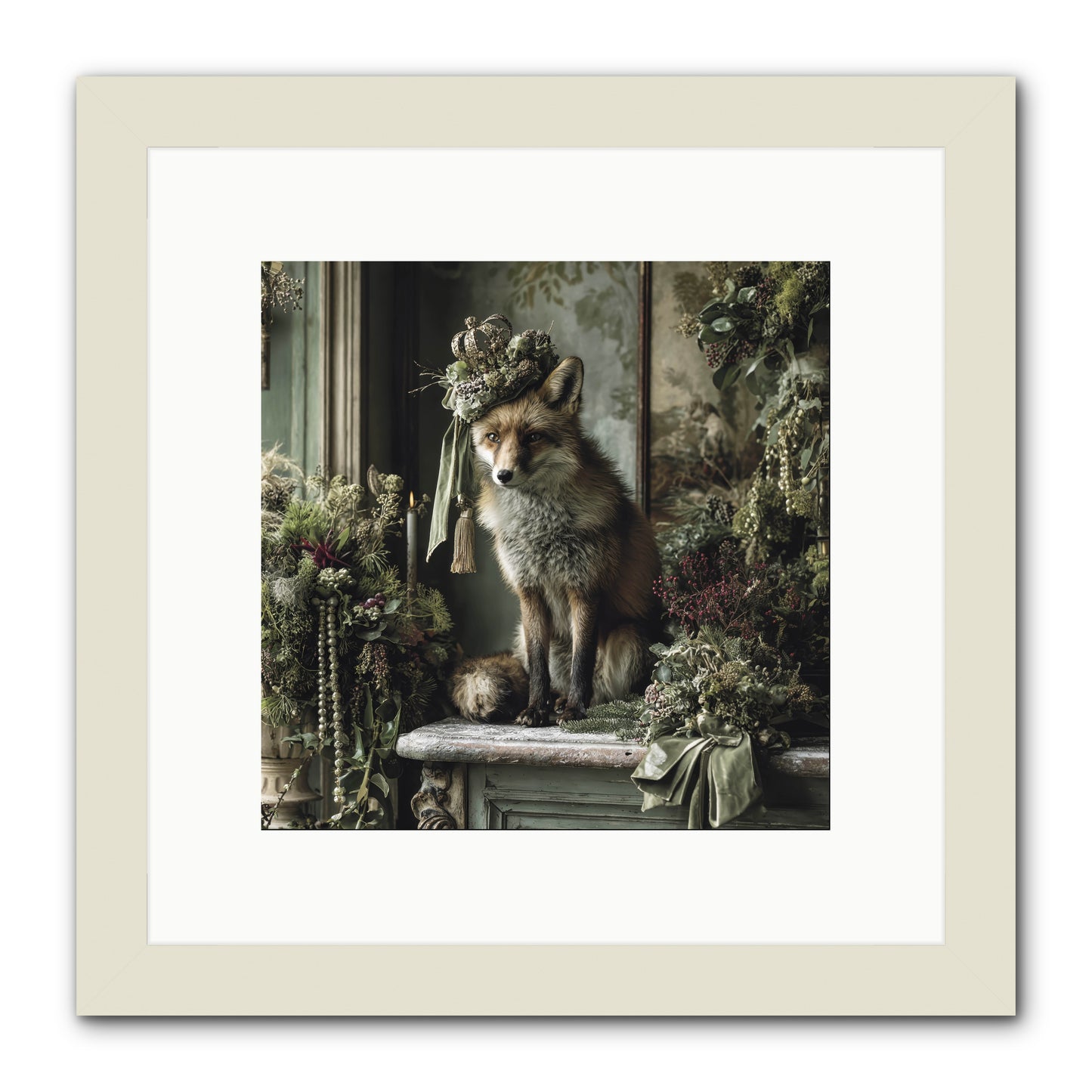Wrapped In Moonlight -- Framed Print - White 10x10
