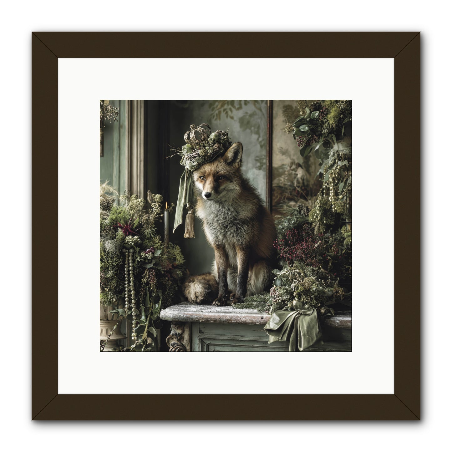 Wrapped In Moonlight -- Framed Print - Black 12x12