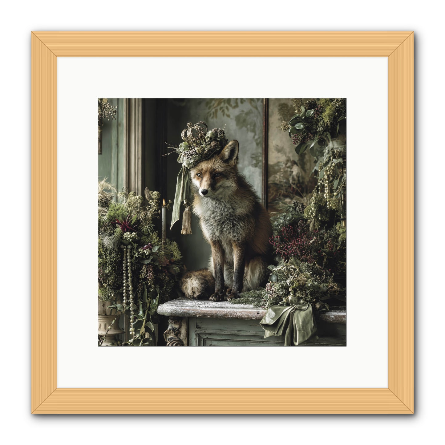 Wrapped In Moonlight -- Framed Print - Natural 12x12