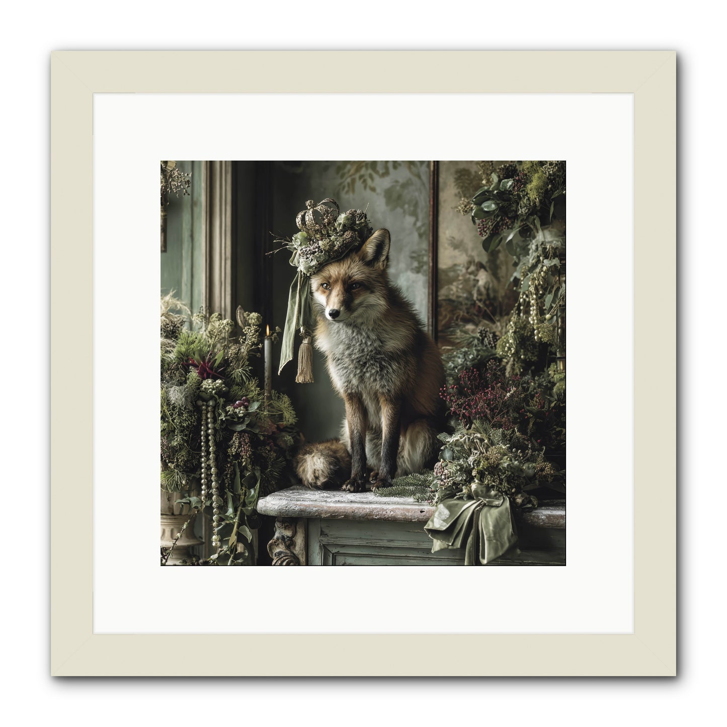 Wrapped In Moonlight -- Framed Print - White 12x12