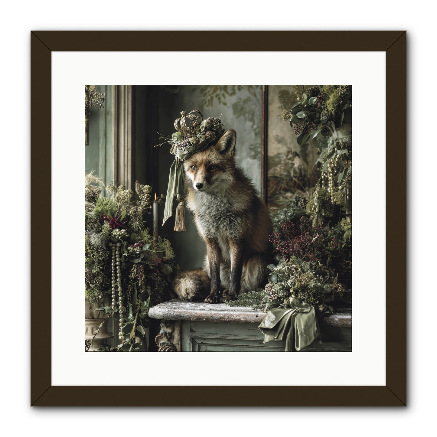 Wrapped In Moonlight -- Framed Print - Black 16x16