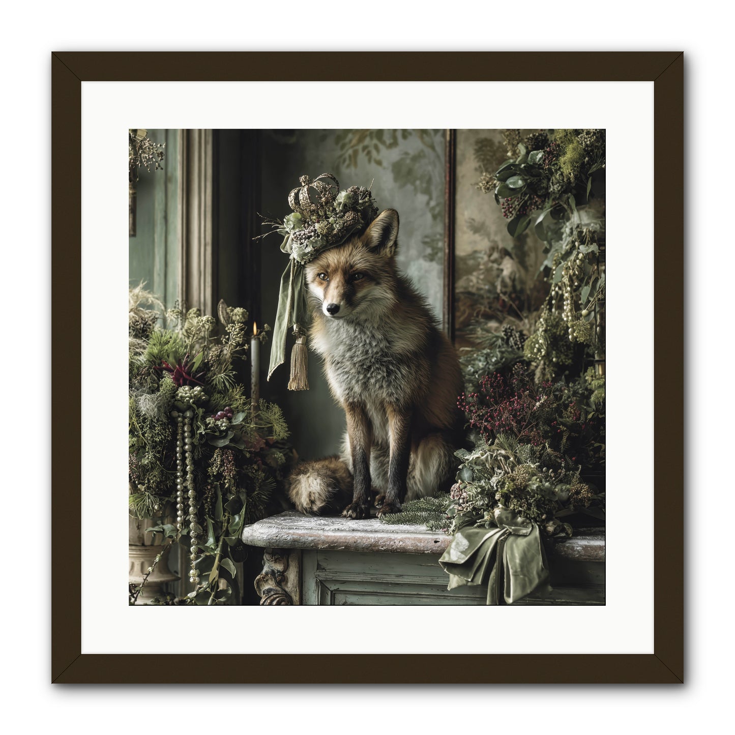 Wrapped In Moonlight -- Framed Print - Black 20x20