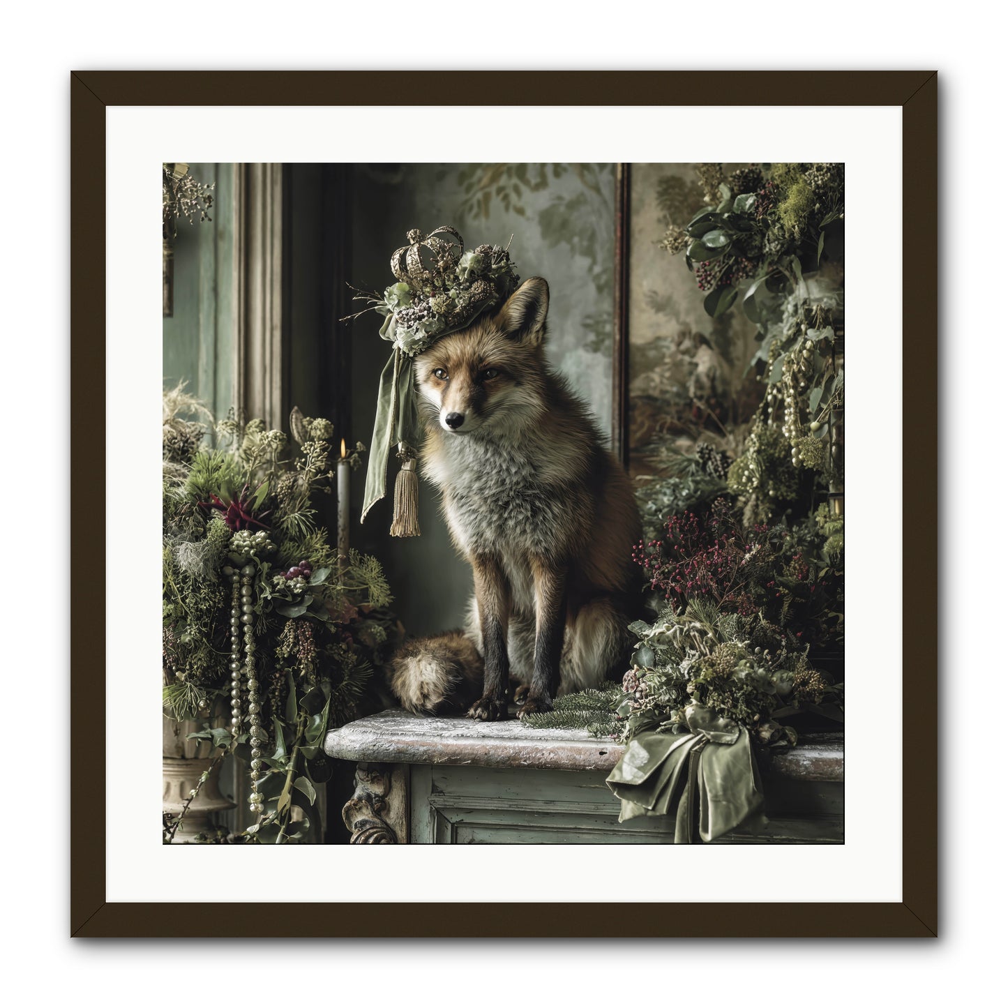 Wrapped In Moonlight -- Framed Print - Black 24x24