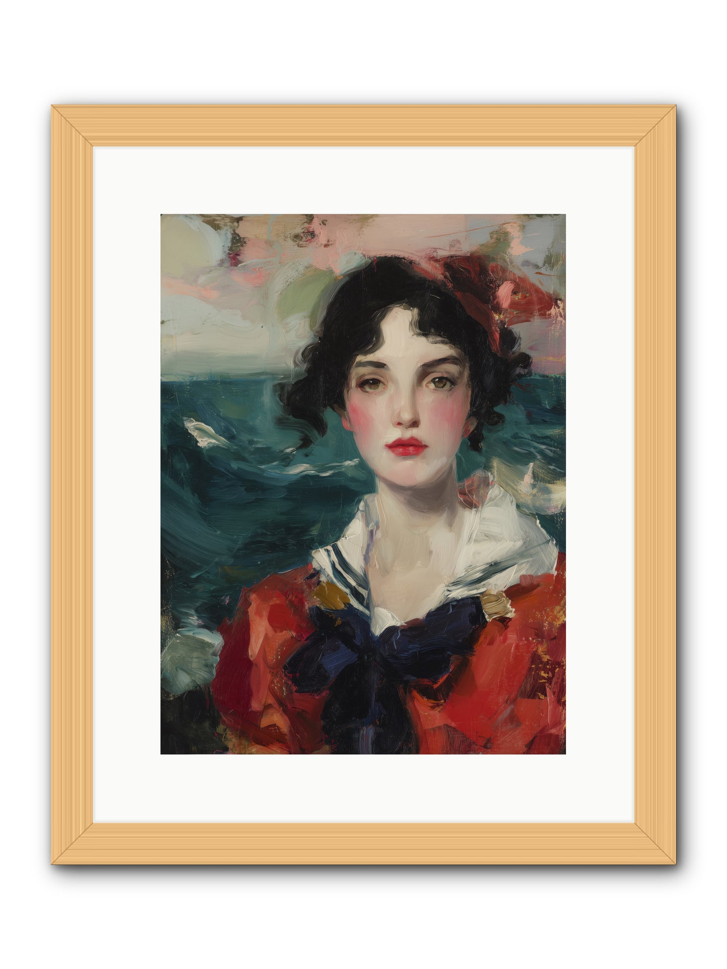 Written in Her Stare -- Framed Print - Natural 12x16