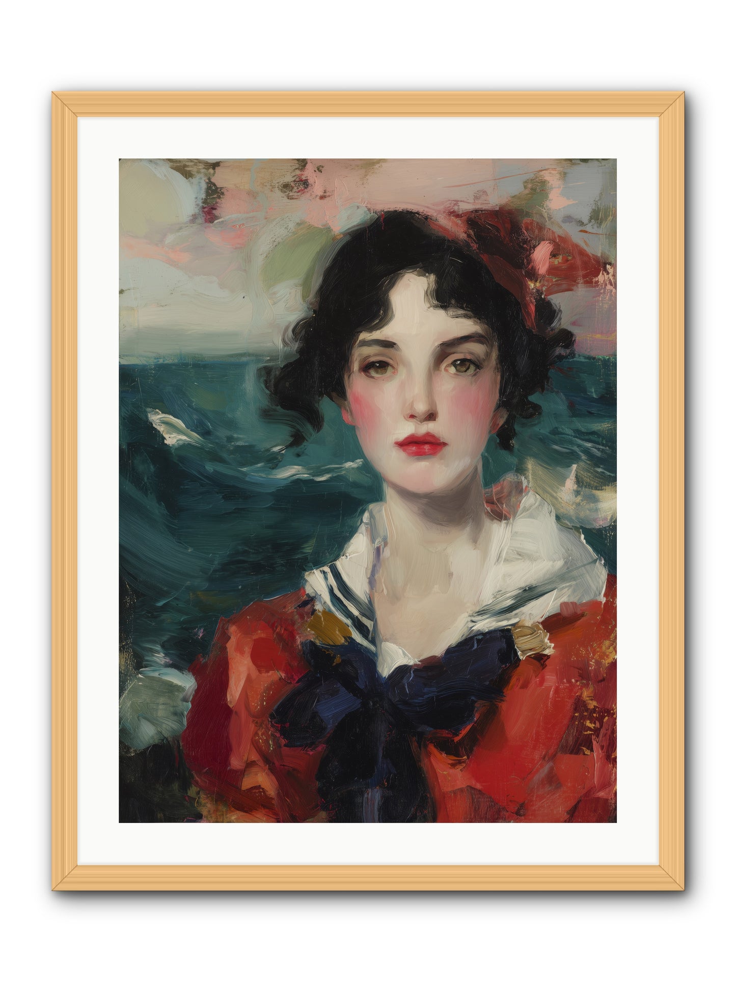 Written in Her Stare -- Framed Print - Natural 24x32