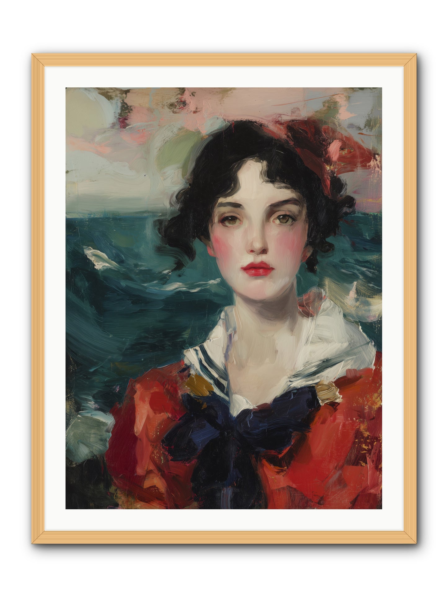 Written in Her Stare -- Framed Print - Natural 30x40