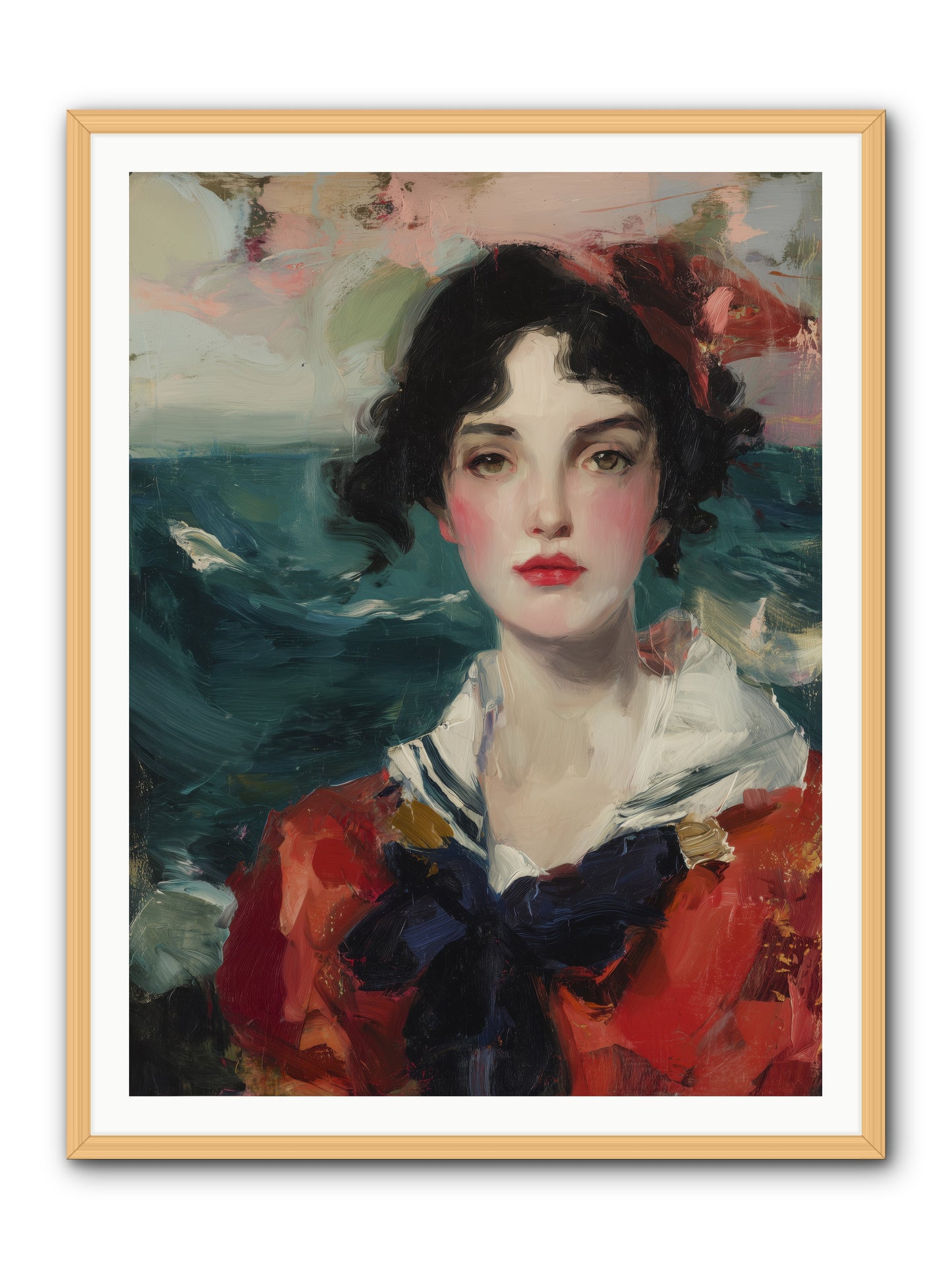 Written in Her Stare -- Framed Print - Natural 36x48