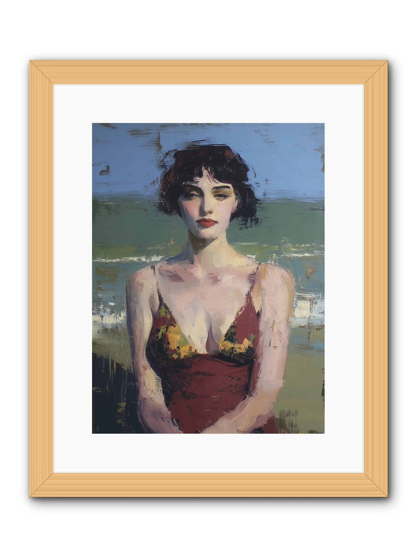Written in Sand -- Framed Print - Natural 12x16