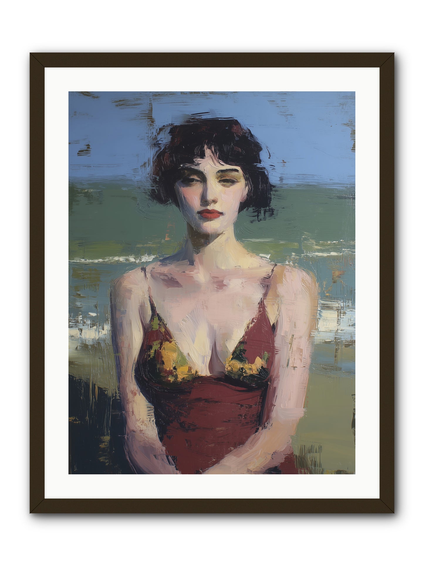 Written in Sand -- Framed Print - Black 24x32