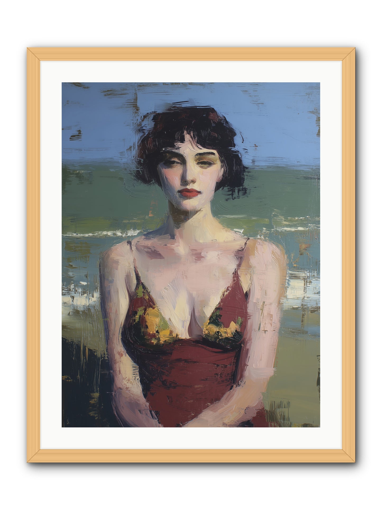 Written in Sand -- Framed Print - Natural 24x32