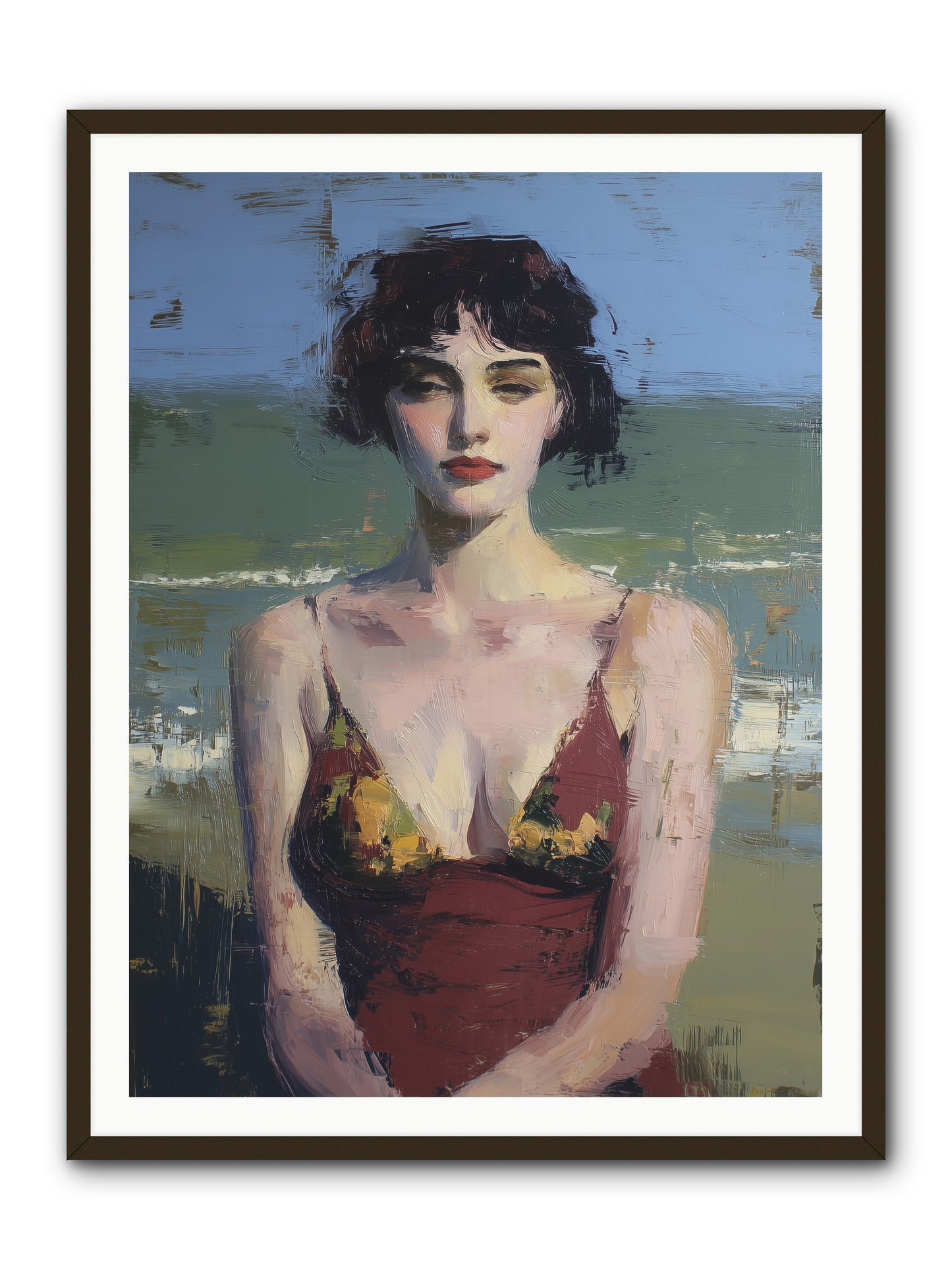 Written in Sand -- Framed Print - Black 36x48