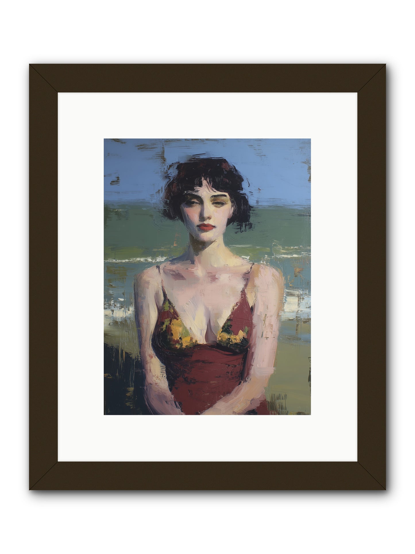 Written in Sand -- Framed Print - Black 9x12