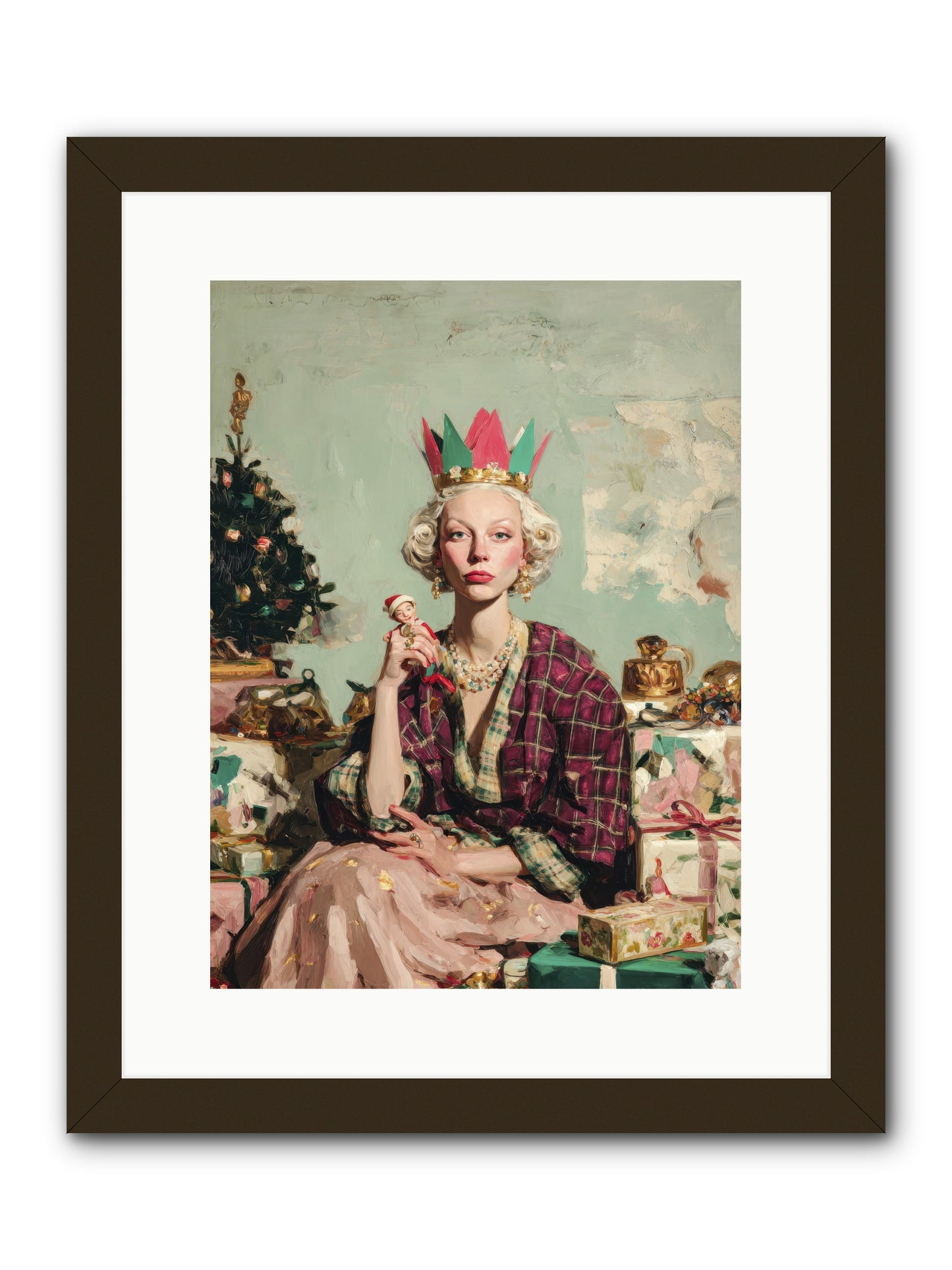 Yuletide Empress-REZ -- Framed Print - Black 12x16