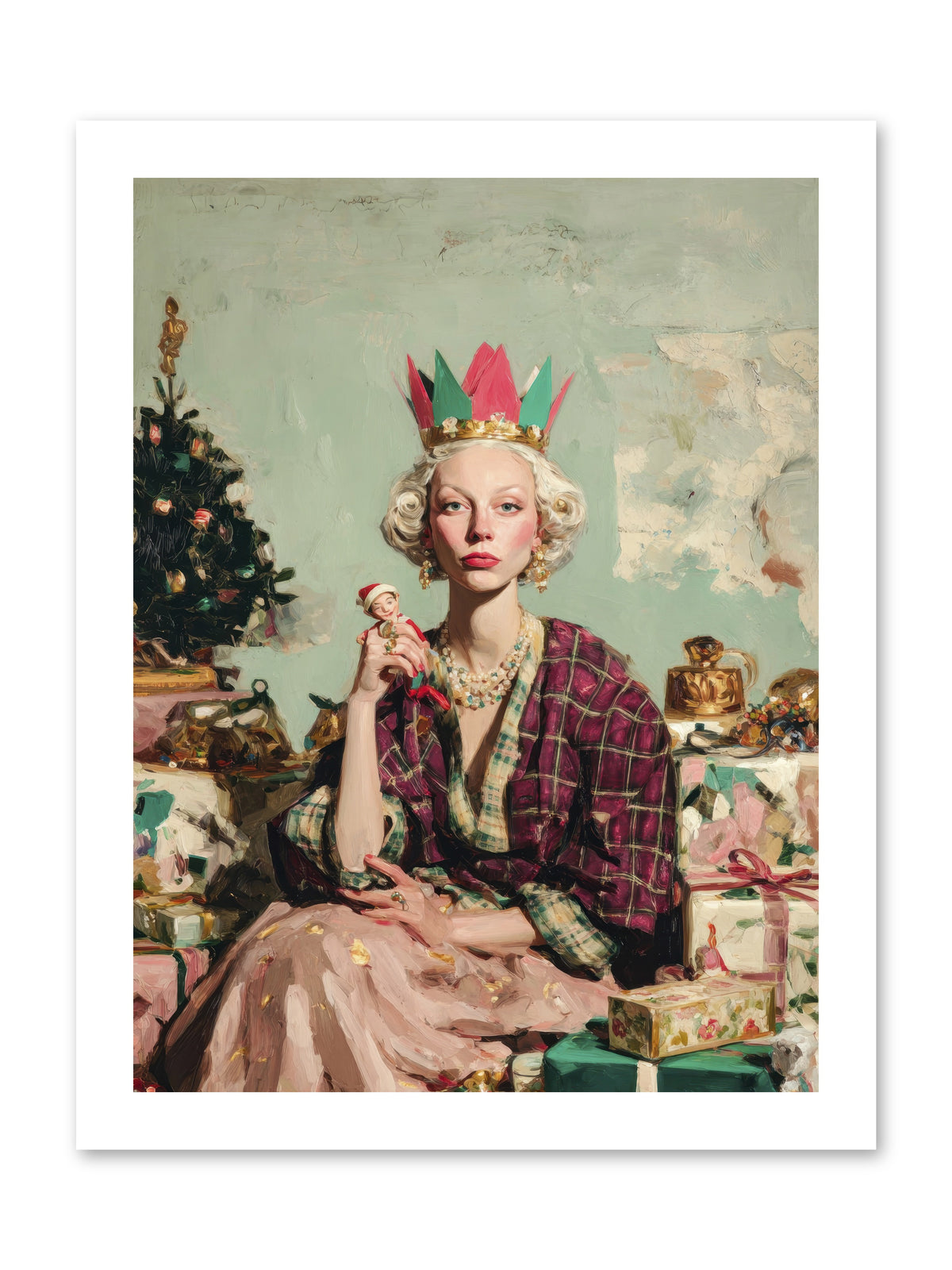 Yuletide Empress-REZ -- Paper Print 12x16