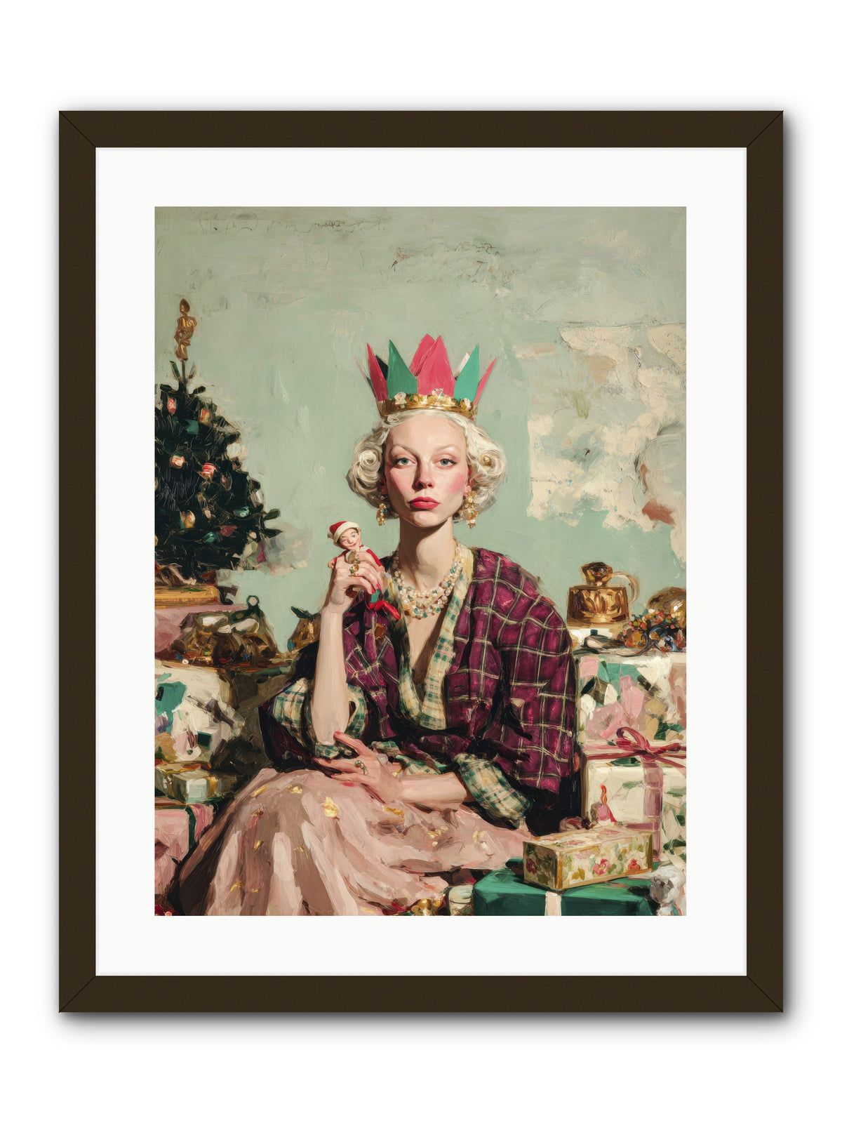Yuletide Empress-REZ -- Framed Print - Black 18x24