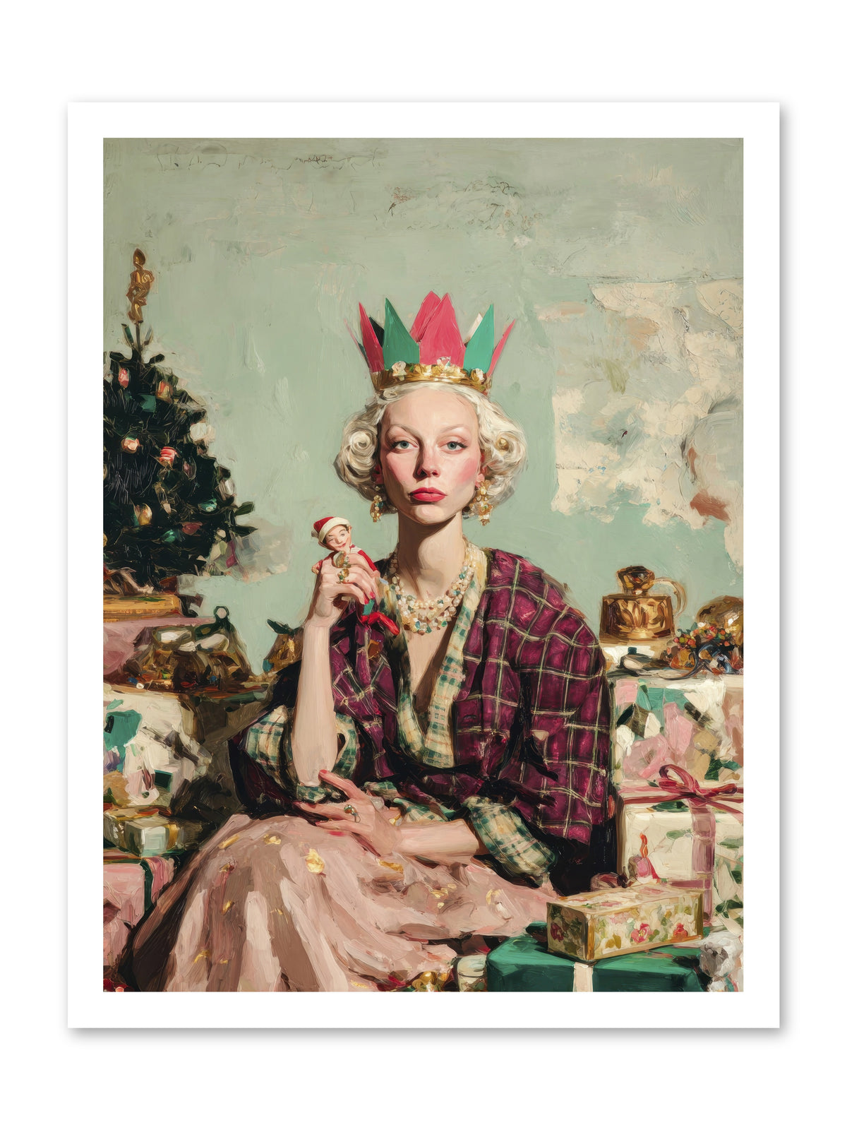Yuletide Empress-REZ -- Loose Canvas Print 18x24