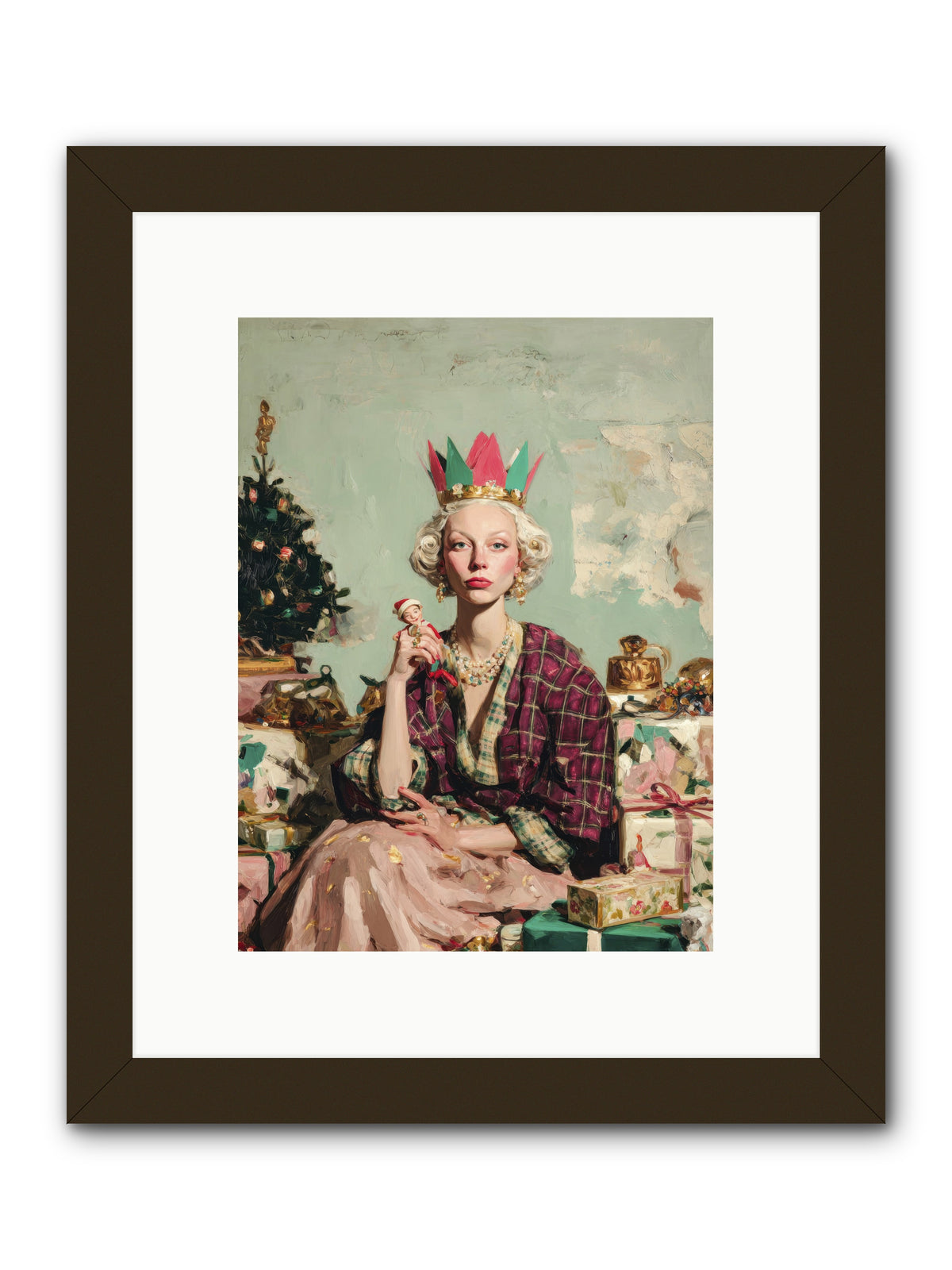 Yuletide Empress-REZ -- Framed Print - Black 9x12