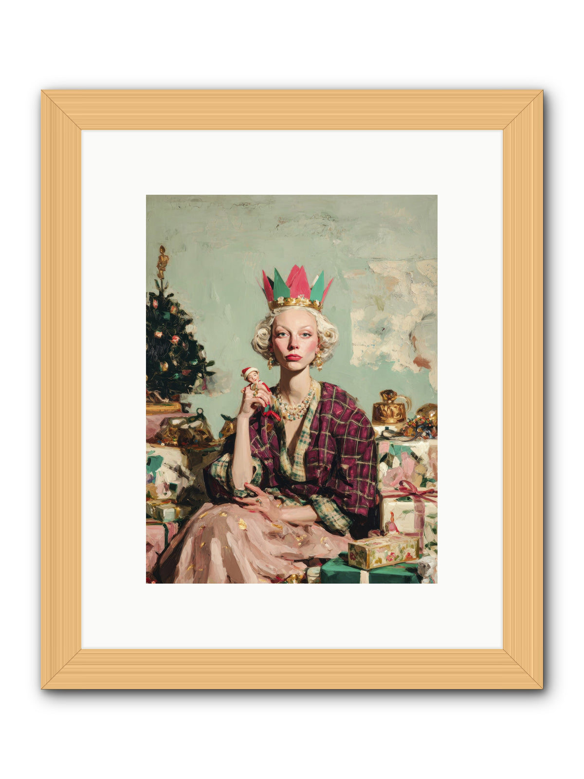 Yuletide Empress-REZ -- Framed Print - Natural 9x12