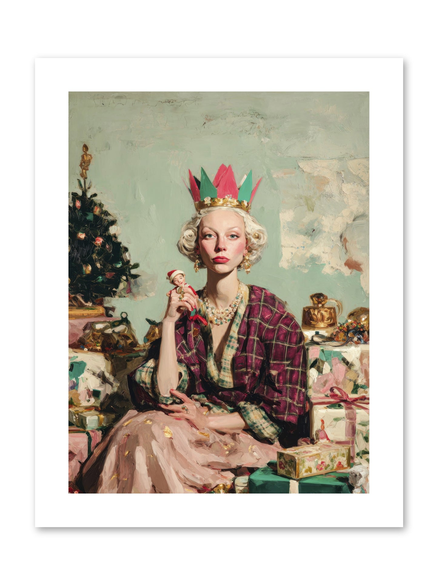 Yuletide Empress-REZ -- Paper Print 9x12