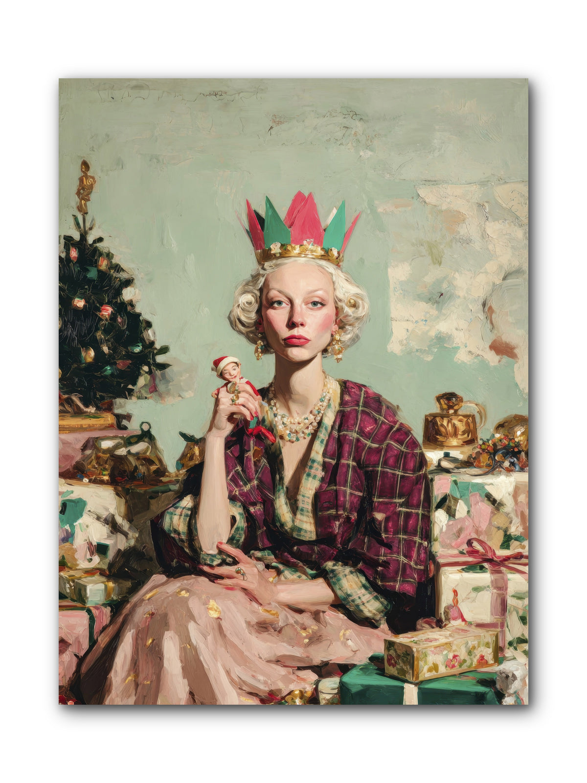 Yuletide Empress-REZ -- Wrapped Canvas 9x12