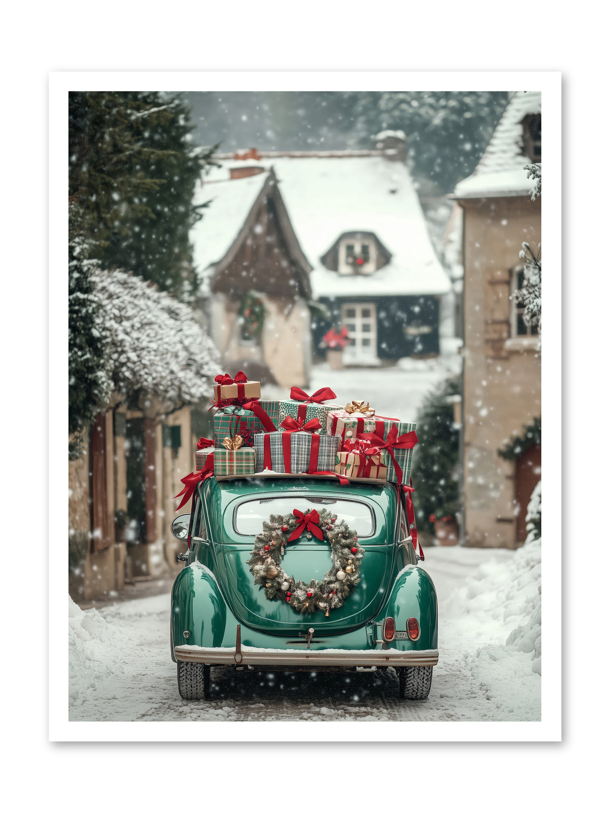 Yuletide Wheels -- Paper Print 24x32